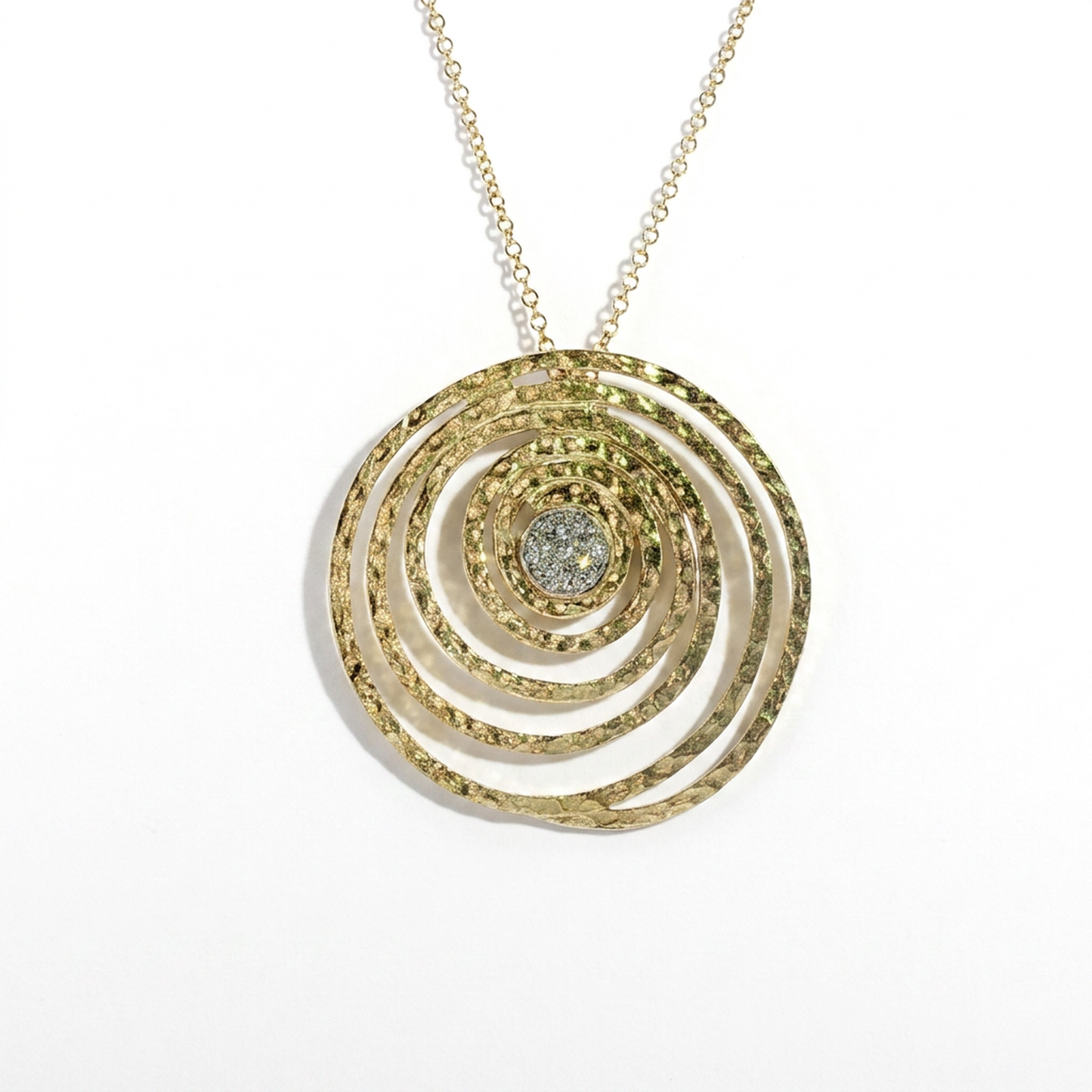 Diamonds Pendant - 14kt Yellow Gold