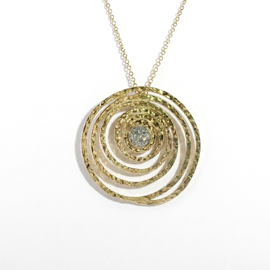 Diamonds Pendant - 14kt Yellow Gold