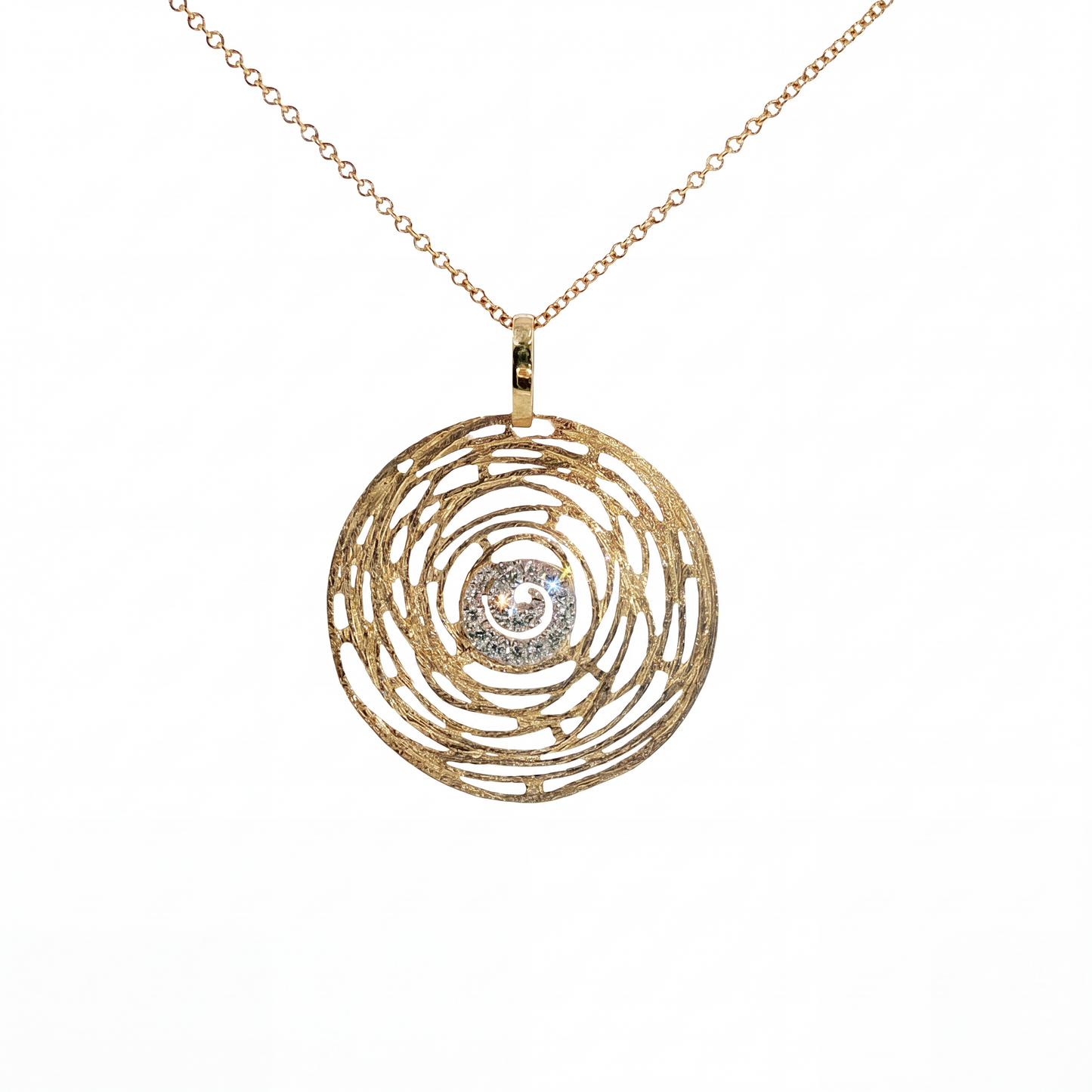 Diamonds Pendant - 14kt Yellow Gold