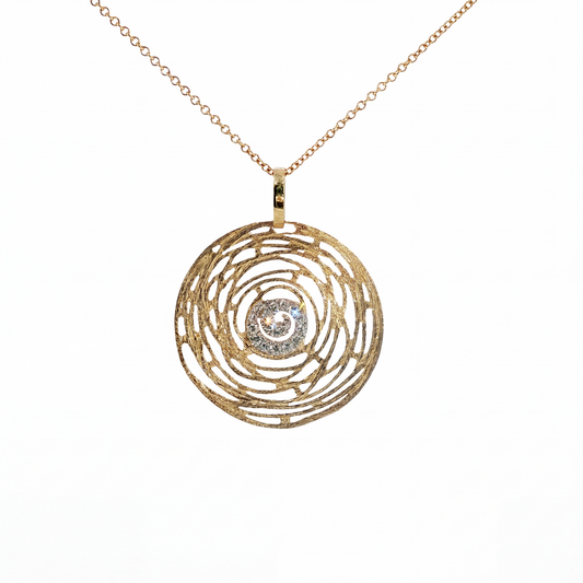 Diamonds Pendant - 14kt Yellow Gold