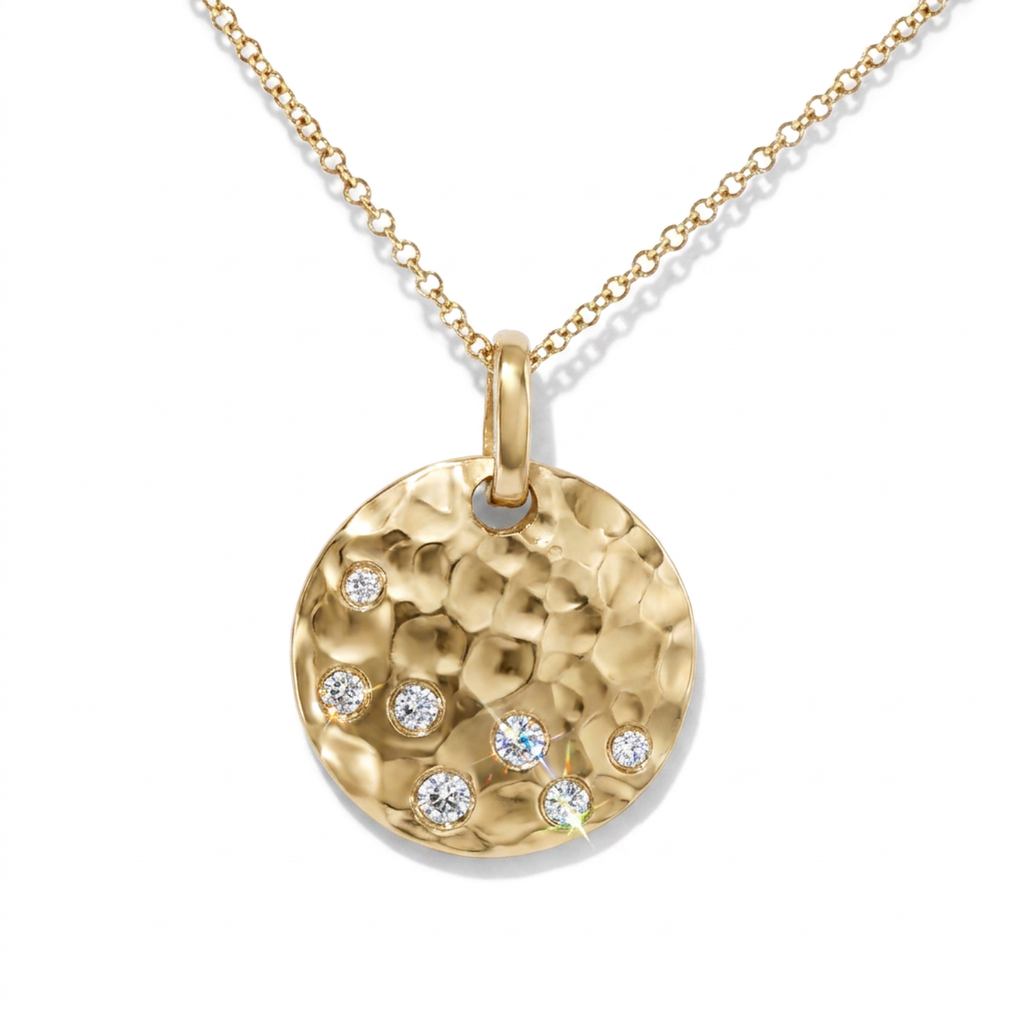 Diamonds Pendant - 14kt Yellow Gold