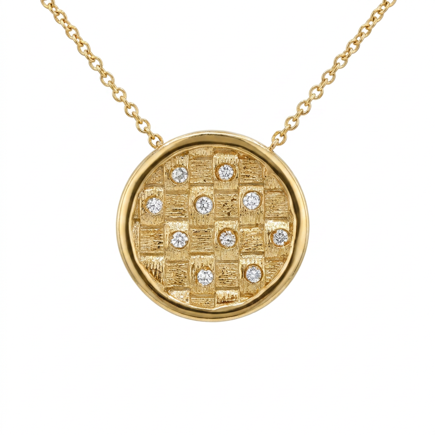 Diamonds Pendant - 14kt Yellow Gold