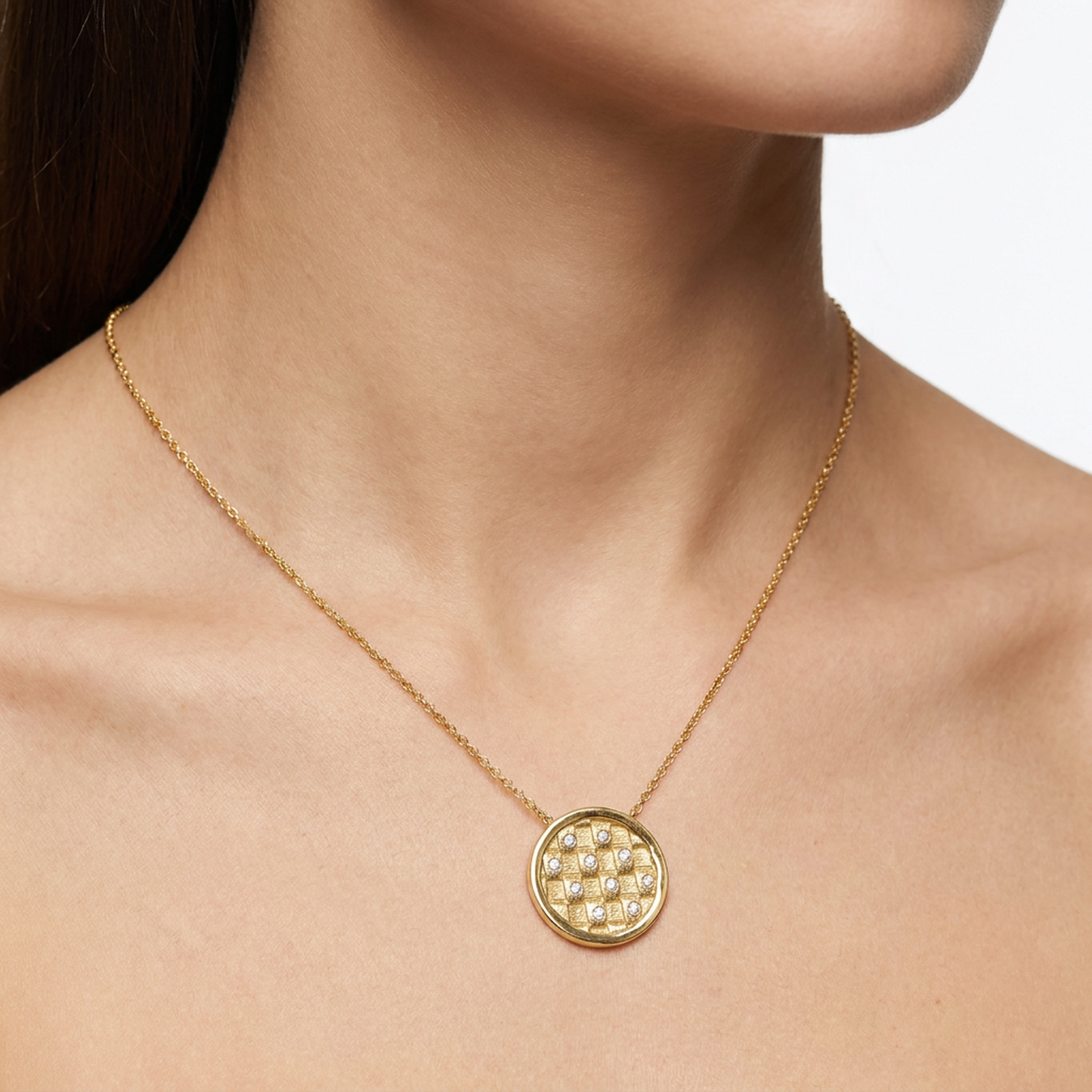 Diamonds Pendant - 14kt Yellow Gold