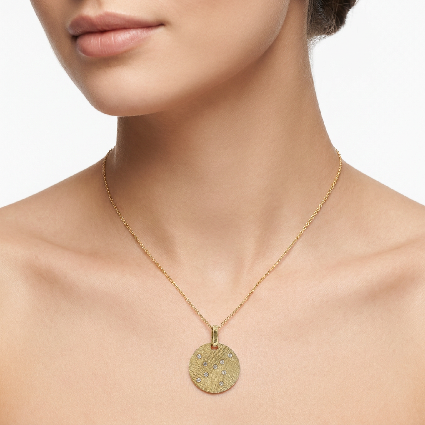 Diamonds Pendant - 14kt Yellow Gold