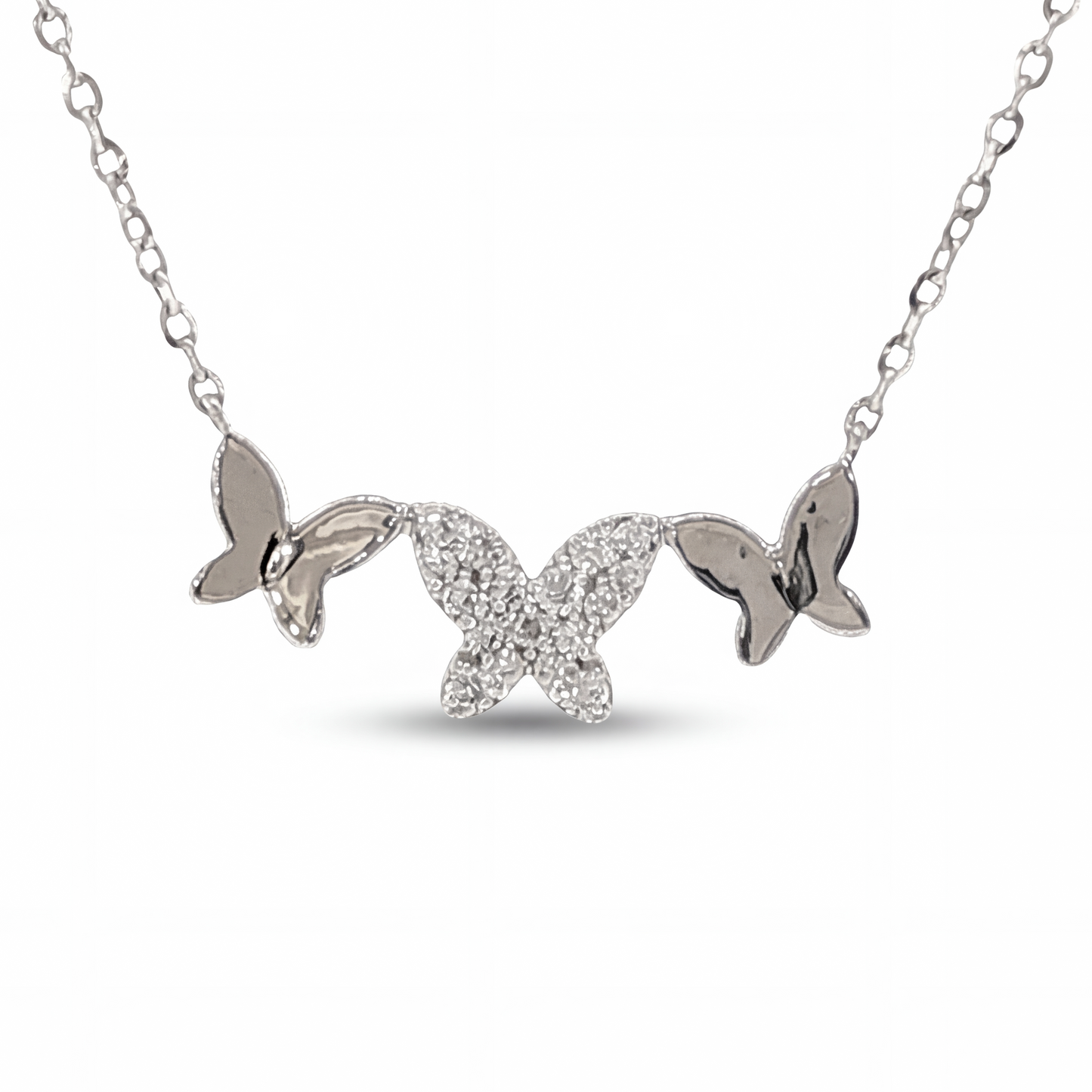 Natural Diamonds Pendant - 14kt White Gold