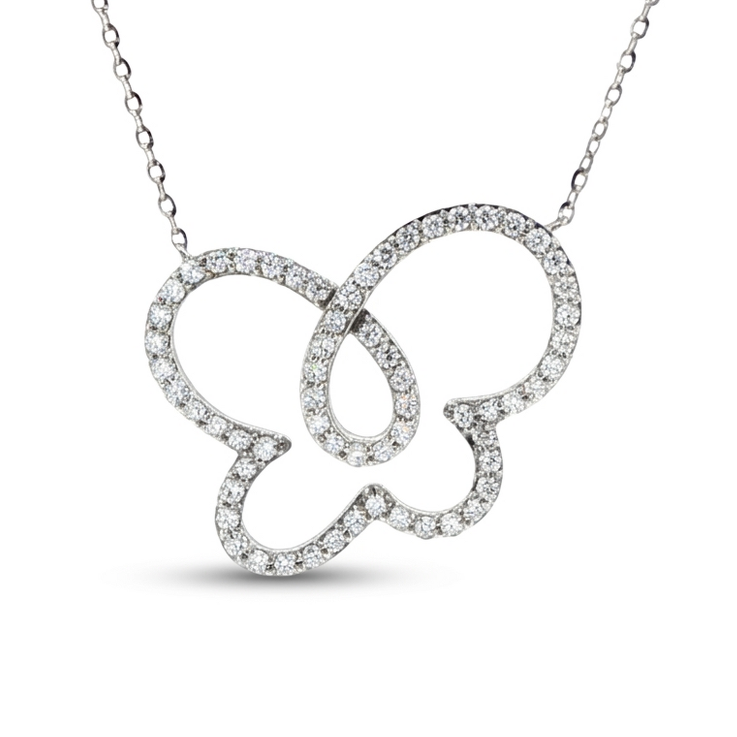 Natural Diamonds Pendant - 14kt White Gold