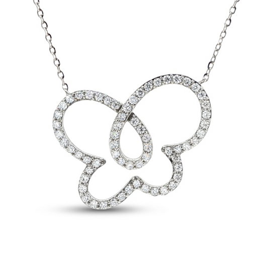 Natural Diamonds Pendant - 14kt White Gold