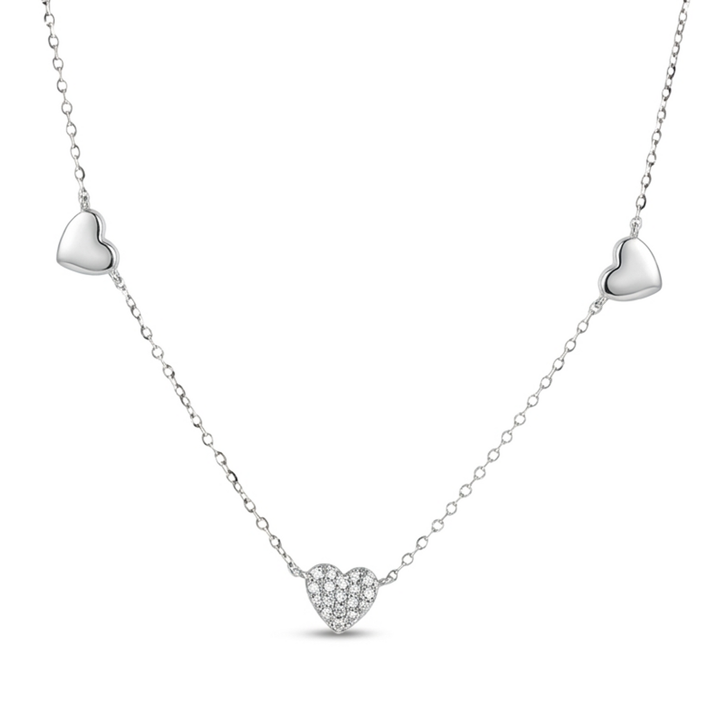 Natural Diamonds Pendant - 14kt White Gold