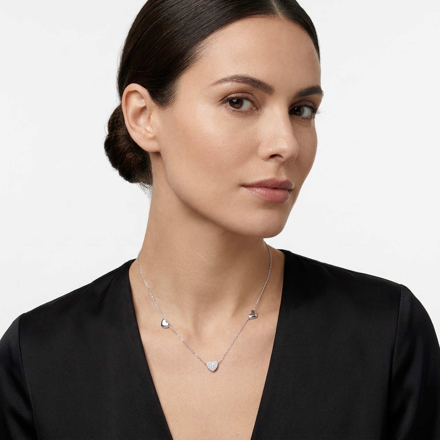 Natural Diamonds Pendant - 14kt White Gold