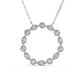Natural Diamonds Pendant - 14kt White Gold