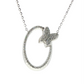 Natural Diamonds Pendant - 14kt White Gold