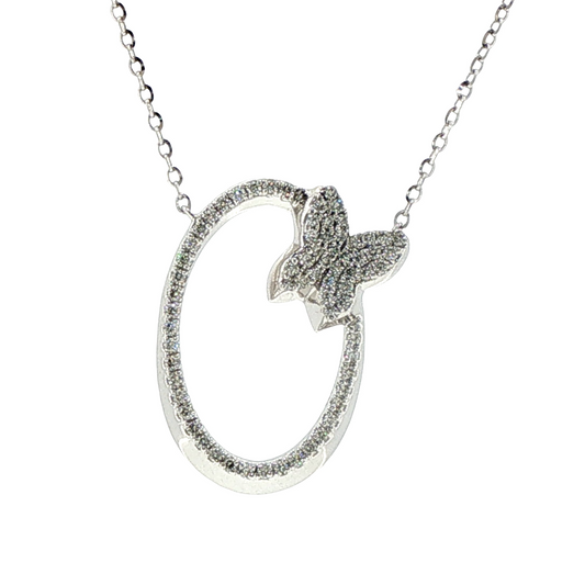 Natural Diamonds Pendant - 14kt White Gold
