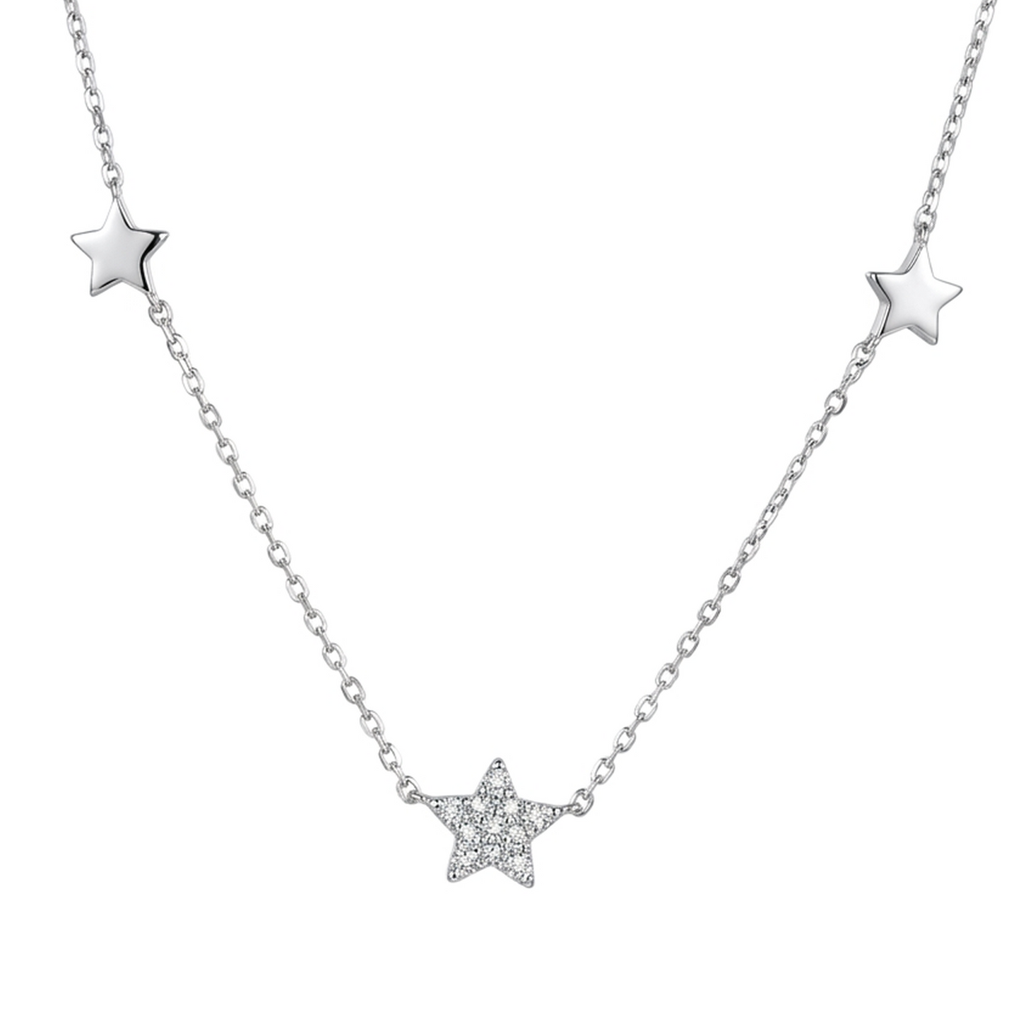 Natural Diamonds Pendant - 14kt White Gold