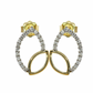 Diamond Earrings - 18kt Yellow Gold