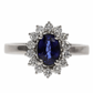 Elegant Sapphire and Diamond Ring - 18kt White Gold