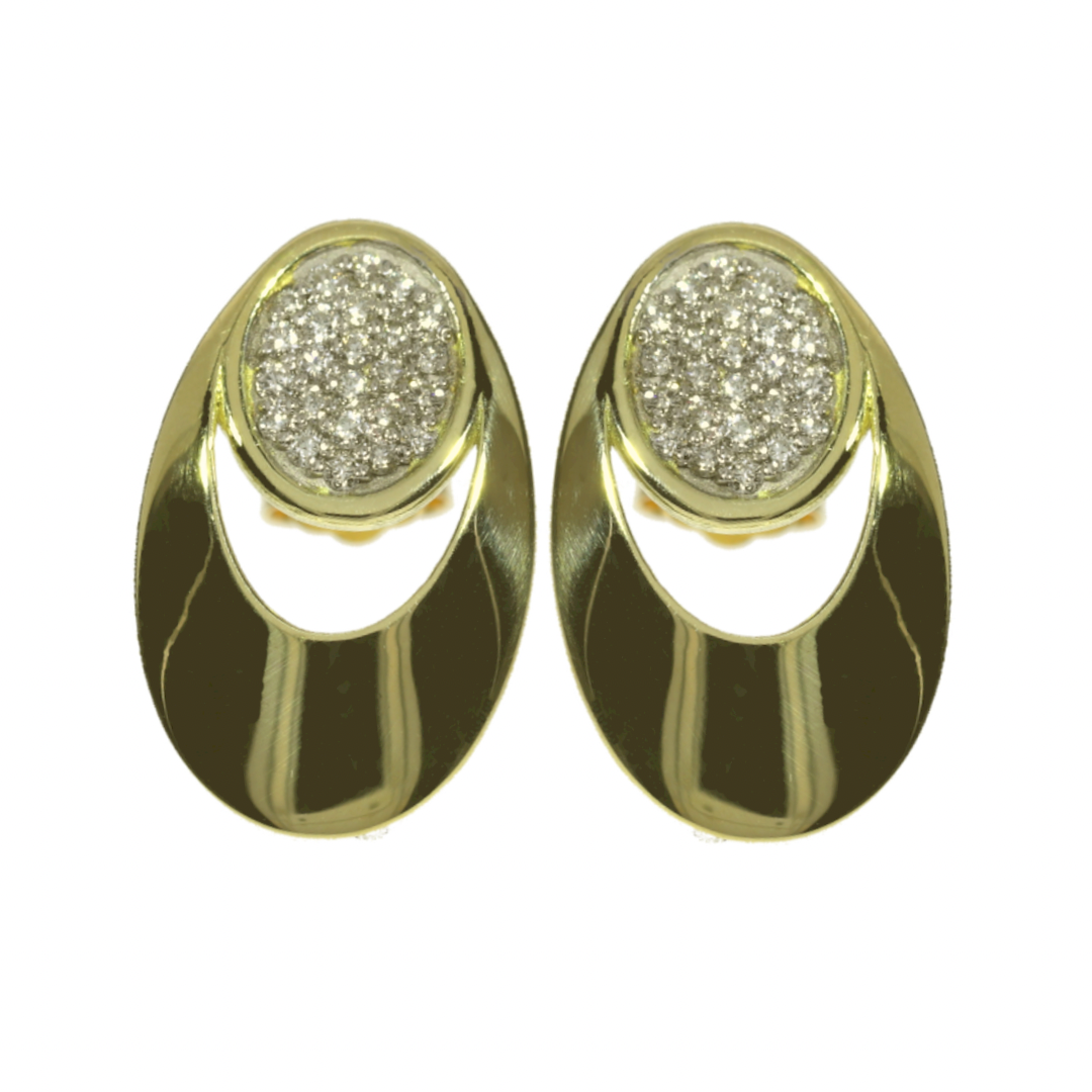 Diamond Earrings - 18kt Yellow Gold