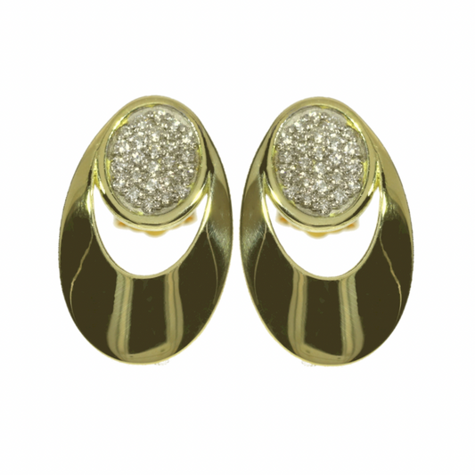 Diamond Earrings - 18kt Yellow Gold