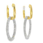 Diamonds Hoop Earrings - 14kt Yellow Gold