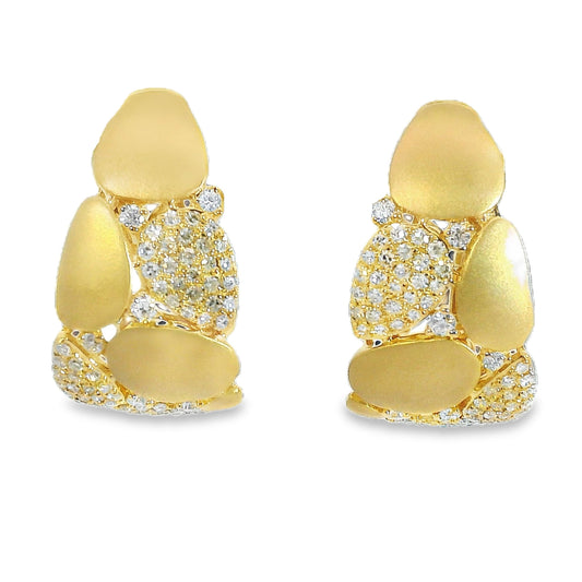 Elegant Gold and Diamond Earrings