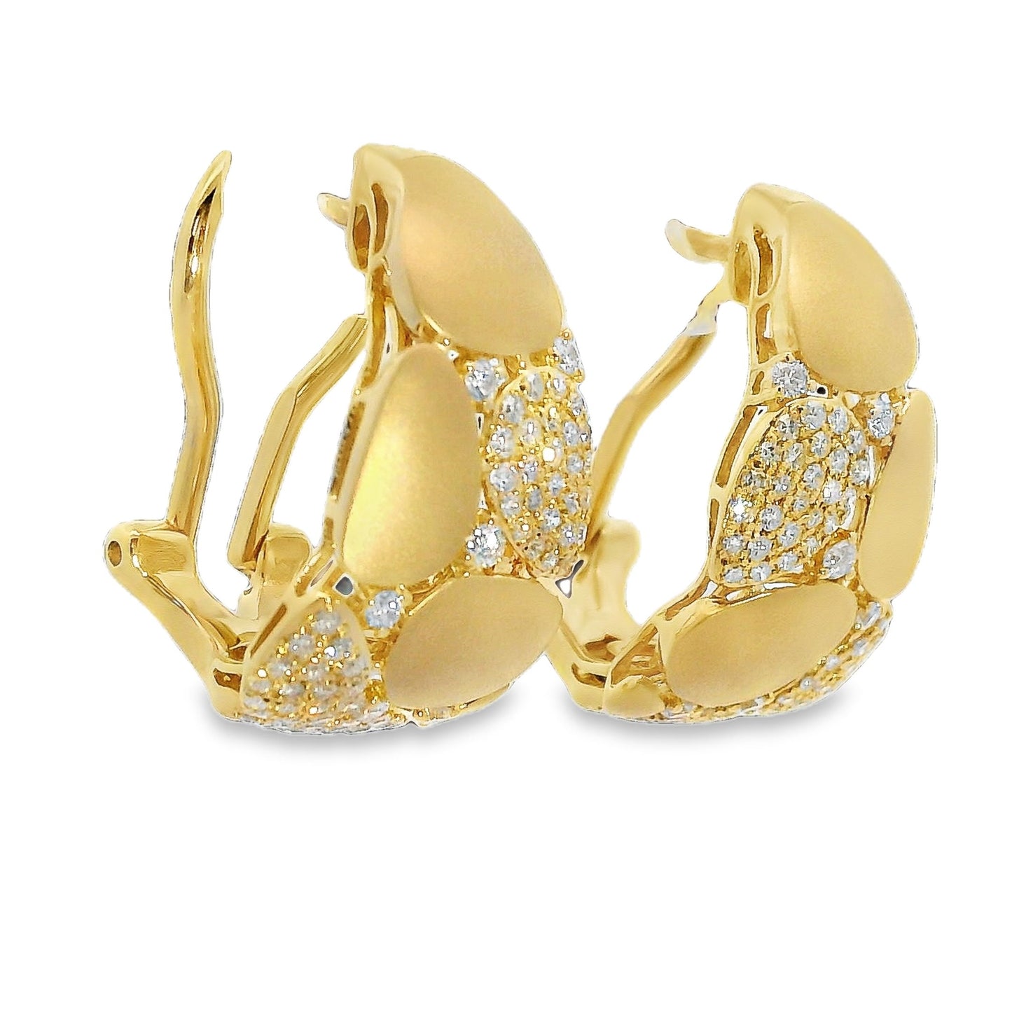Elegant Gold and Diamond Earrings