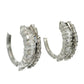 Natural Diamonds Hoop Earrings - 14kt White Gold