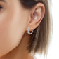 Natural Diamonds Hoop Earrings - 14kt White Gold