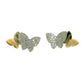 Natural Diamond Butterfly Earrings - 14kt Yellow Gold