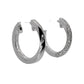 Natural Diamonds Hoop Earrings - 14kt White Gold