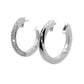 Natural Diamonds Hoop Earrings - 14kt White Gold