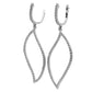 Natural Diamond Earrings - 14kt White Gold