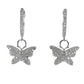 Natural Diamonds Hoop Earrings - 14kt White Gold