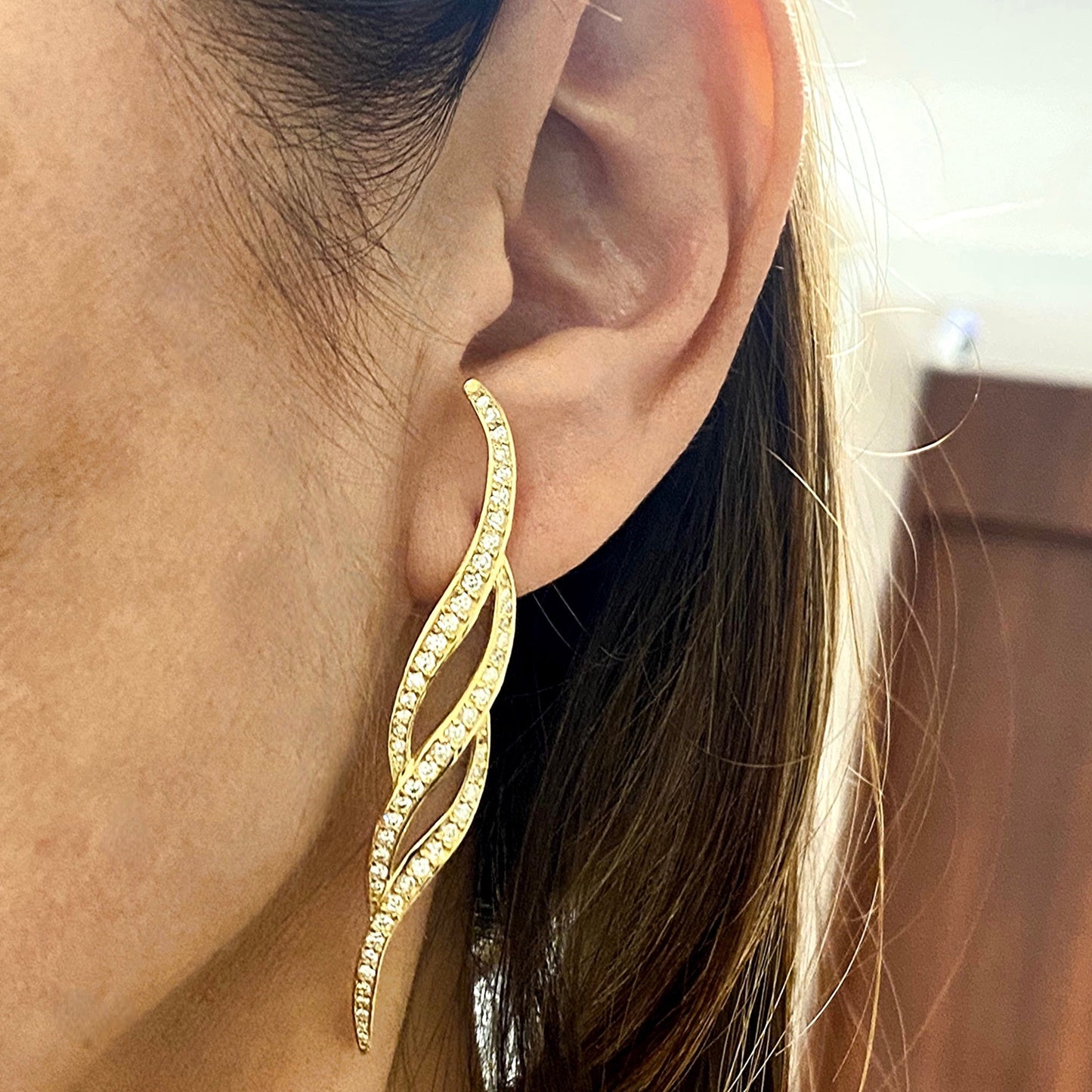 Aros Diamantes - Oro Amarillo 18kt