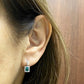 Emerald and Diamond Earrings - 18kt White Gold