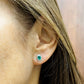 Emerald and Diamond Earrings - 18kt White Gold