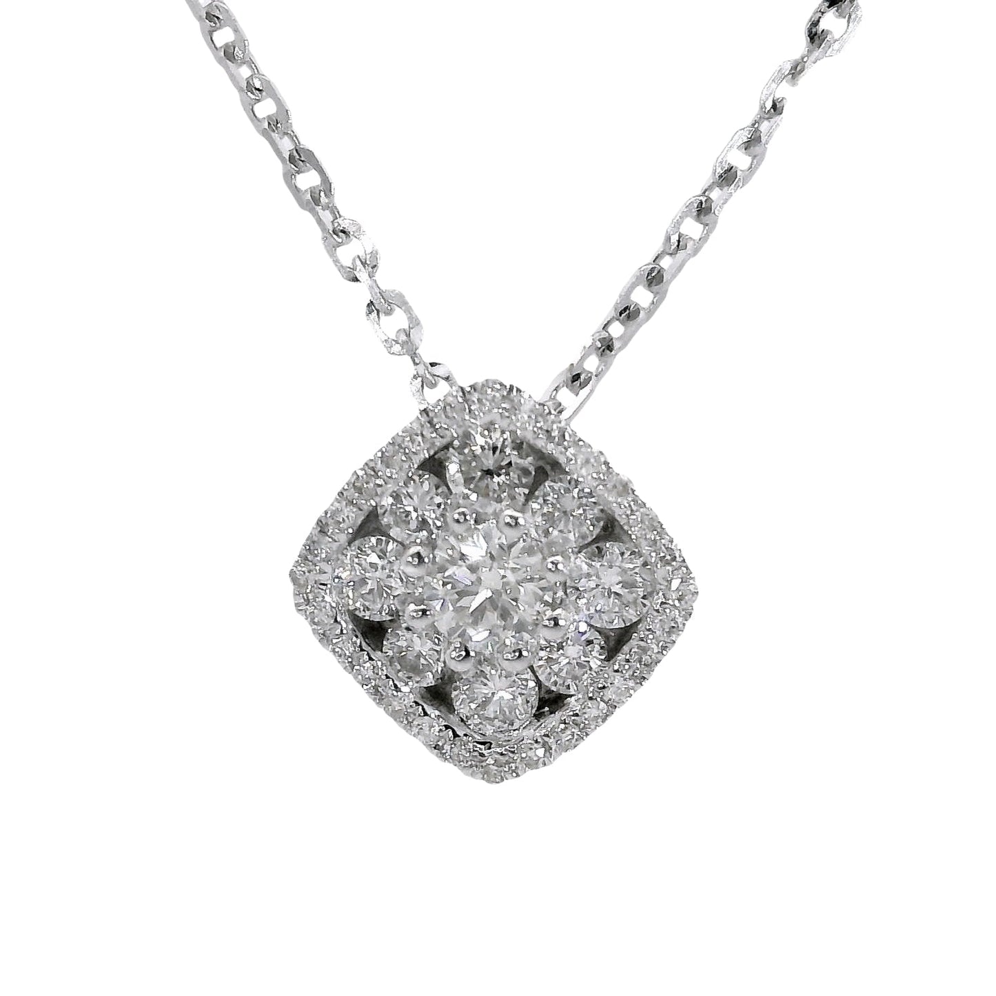 Natural Diamonds Pendants - 18kt White Gold