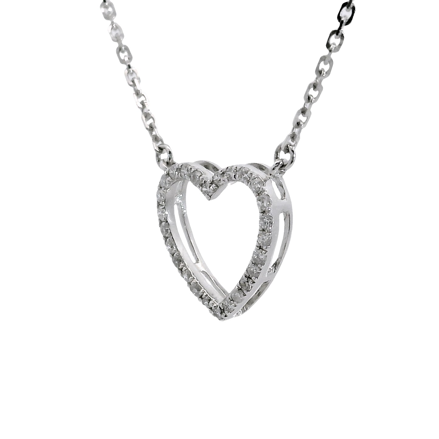 Natural Diamonds Pendant - 18kt White Gold