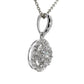 Natural Diamonds Pendant - 18kt White Gold