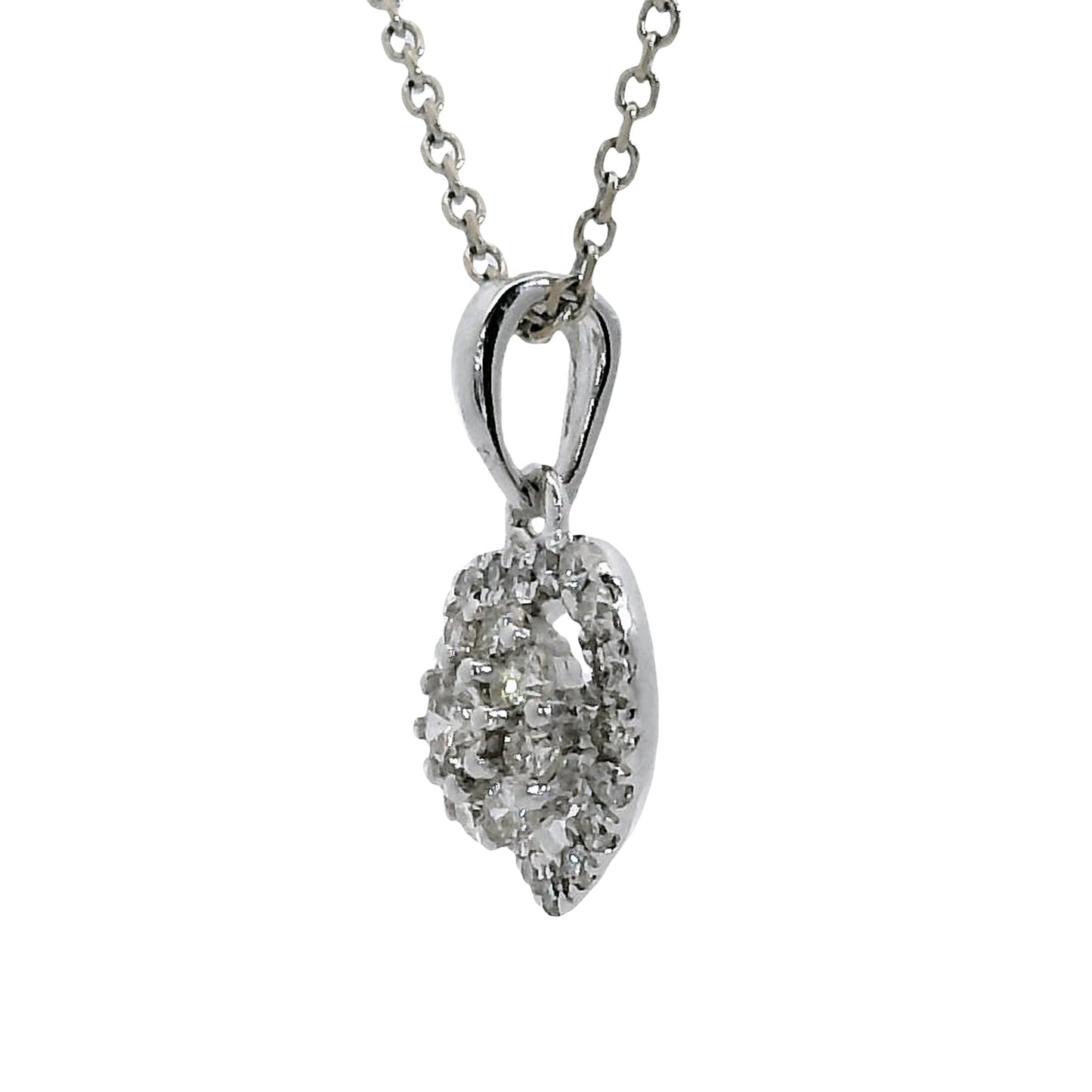 Natural Diamonds Pendant - 18kt White Gold
