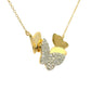 Natural Diamonds Butterfly Pendant - 14kt Yellow Gold