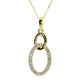 Natural Diamonds Ovals Pendant - 14kt Yellow Gold