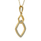 Natural Diamonds Pendant - 14kt Yellow Gold