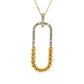 Natural Diamonds Paper Clip Pendant - 14kt Yellow Gold