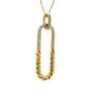 Natural Diamonds Paper Clip Pendant - 14kt Yellow Gold