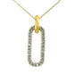 Natural Diamonds Paper Clip Pendant - 14kt Yellow Gold