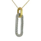 Natural Diamonds Paper Clip Pendant - 14kt Yellow Gold