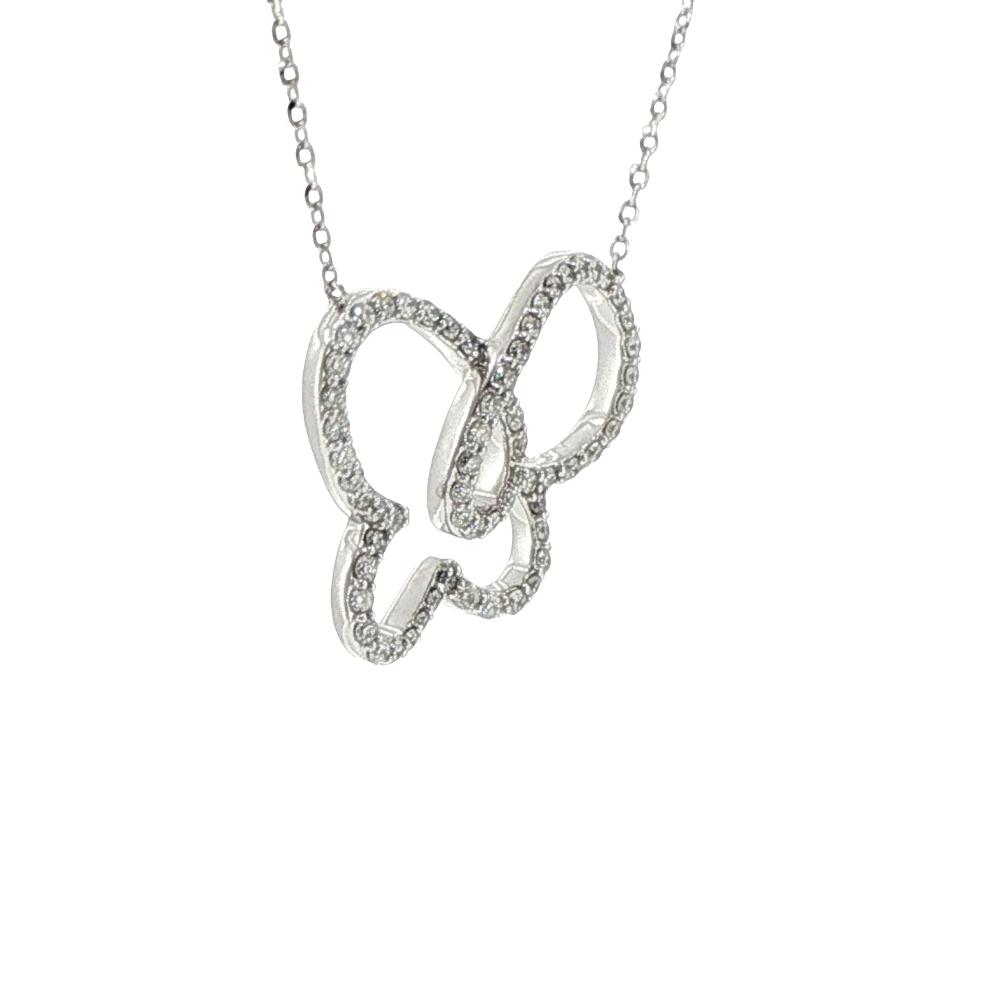 Natural Diamonds Pendant - 14kt White Gold