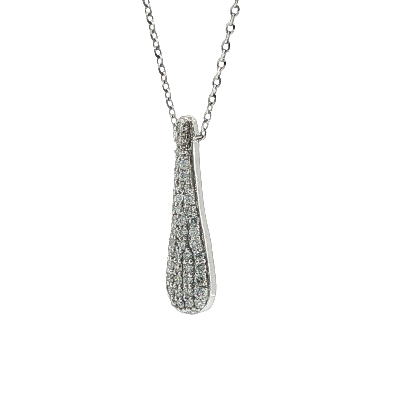 Natural Diamonds Pendant - 14kt White Gold