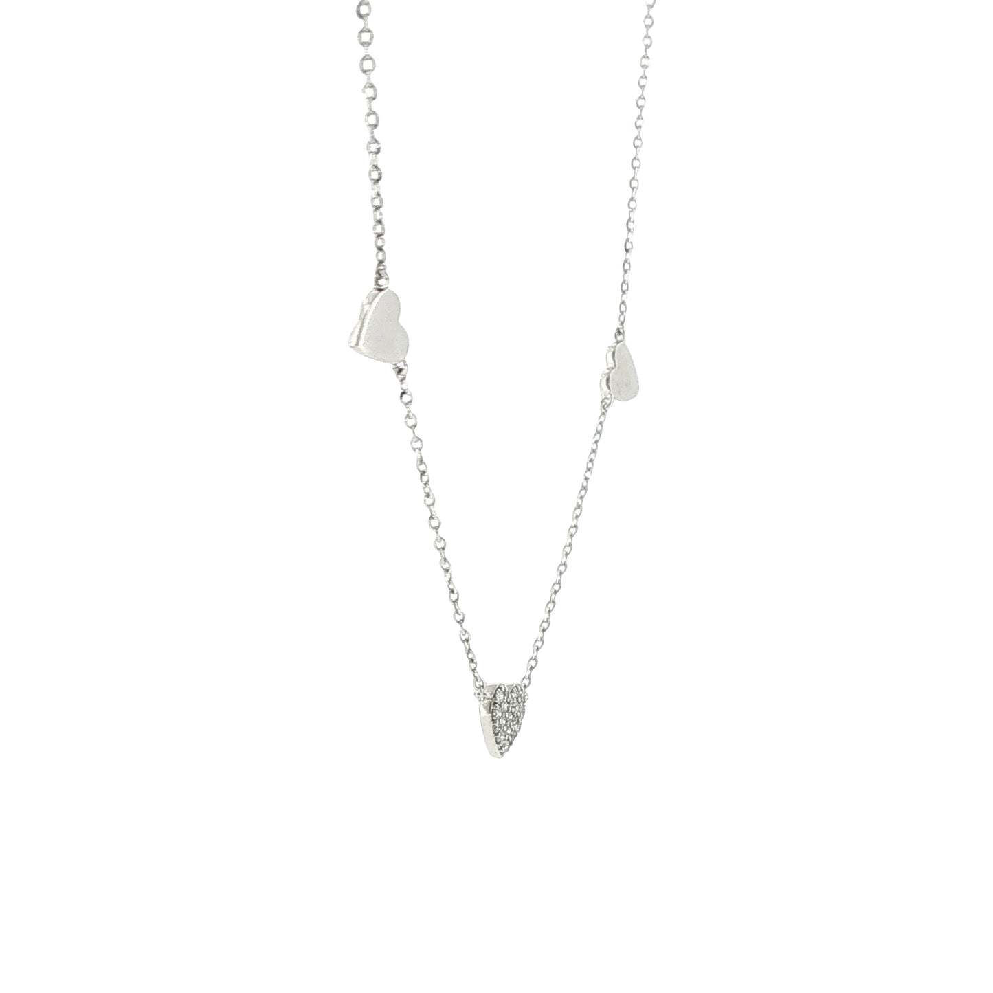 Natural Diamonds Pendant - 14kt White Gold