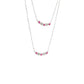 Natural Diamonds and Rubies Pendant - 14kt White Gold