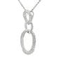 Diamonds Pendant Necklace - 14kt White Gold